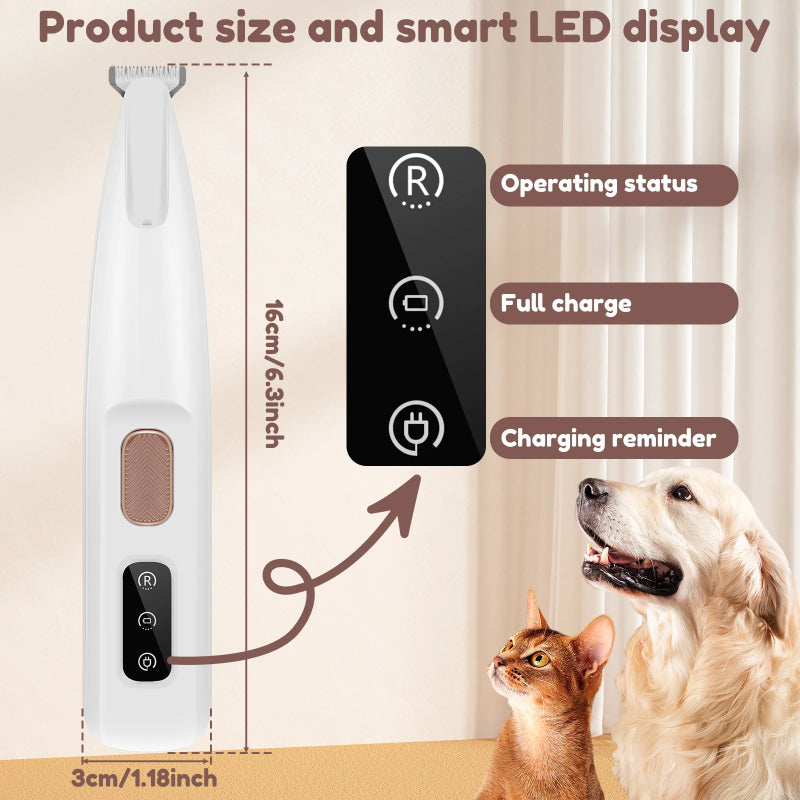 TrimMaster™ Pro – Waterproof Pet Hair Trimmer with LED Precision